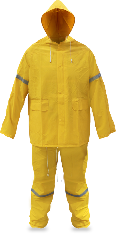 DZ1002 R (1) Impermeable chamarra y pantalón con reflejante