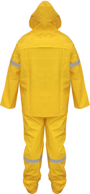 DZ1002 R ESPALDA Impermeable chamarra y pantalón con reflejante