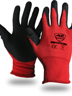 SG1018-XL Guante de nylon con palma de nitrilo arenoso