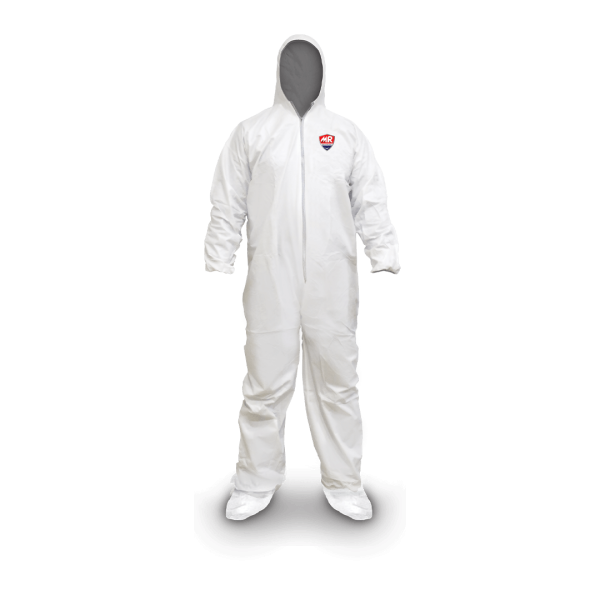 Overol de seguridad desechable con capucha y cubre zapato