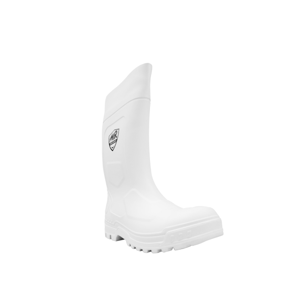 SP1065C Bota de hule jardinera con casquillo color blanco