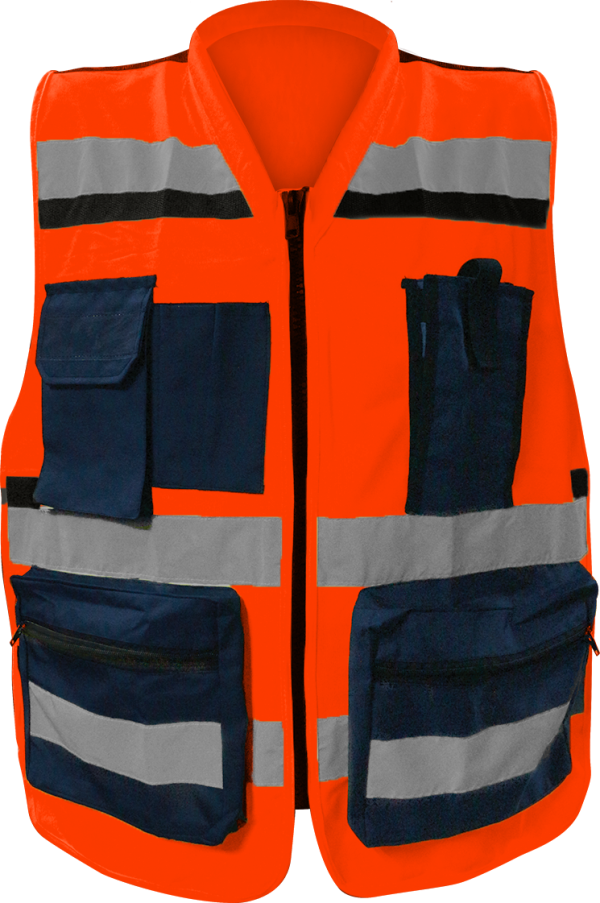 SR1057 NJ FRENTE Chaleco reportero europeo ajustable