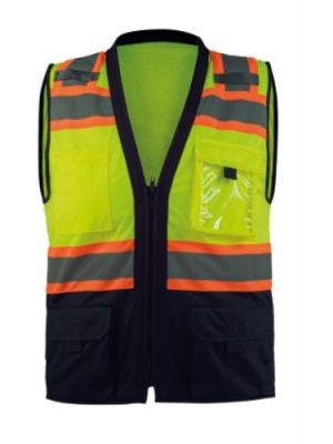 Chaleco tipo brigadier con espalda jersey Unitalla