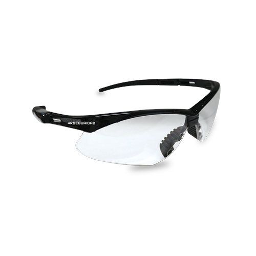 SV1005-NCF - Lentes de seguridad Super Rodium claros con funda y sujetador de lentes marca MR