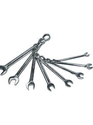 1200J.jpg 1200J - Juego de llaves combinadas pulido espejo en pulgadas, 12 puntas, 8 pz en rack Urrea