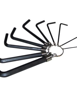 141720.jpg 141720 - Juego de llaves hexagonales tipo "L", métricas, 10 piezas en argolla Foy