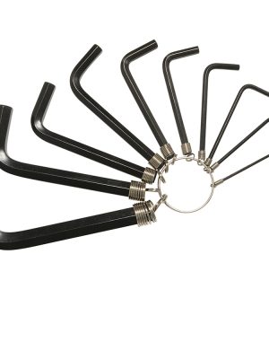 141721 - Juego de llaves hexagonales tipo "L", en pulgadas, 10 piezas en argolla Foy