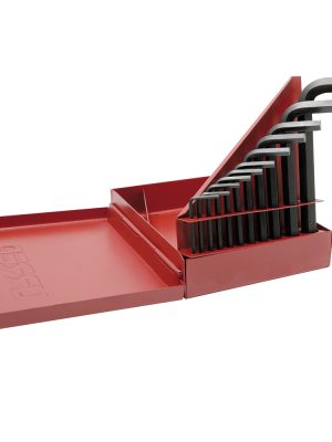 4975 - Juego de llaves hexagonales tipo "L", en pulgadas, 11 piezas en estuche plástico Urrea