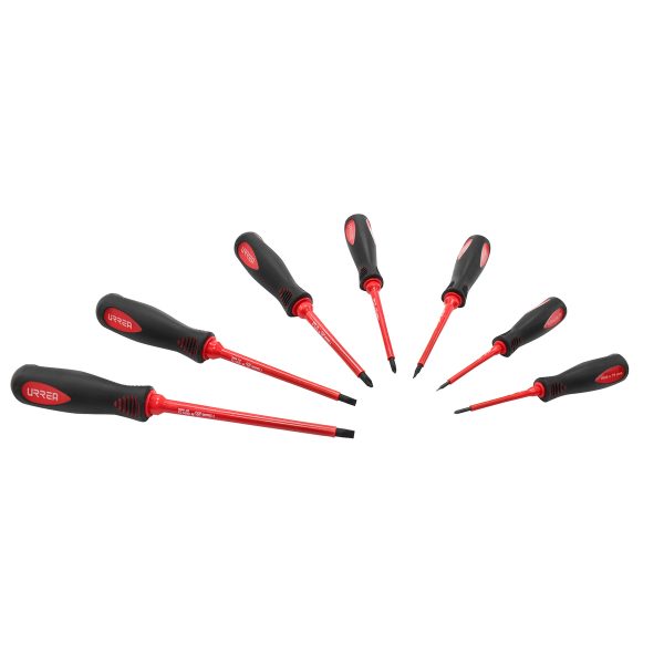 9700BV.jpg 9700BV - Juego de destornilladores con mango bimaterial 1000 V combinados, 7 piezas Urrea