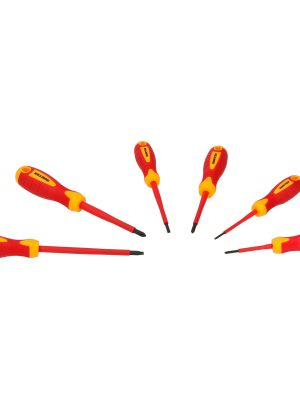 JDB6V.jpg JDB6V - Juego de destornilladores con mango bimaterial 1000 V combinados, 6 piezas Surtek