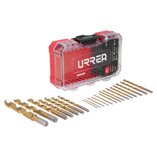JIM9 - Juego de brocas de titanio, 21 piezas Urrea