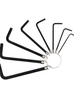 JLL8M.jpg JLL8M - Juego de llaves hexagonales tipo "L", métricas, 8 piezas en argolla Foy