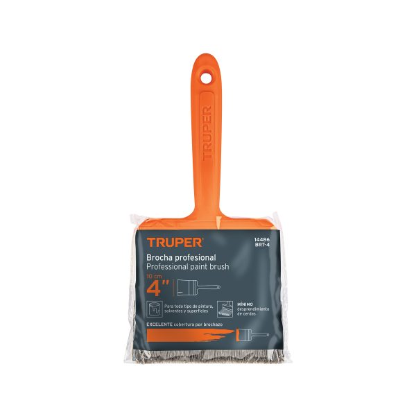 BRT-4E1.jpg Brocha profesional de 4' con mango de plástico, Truper