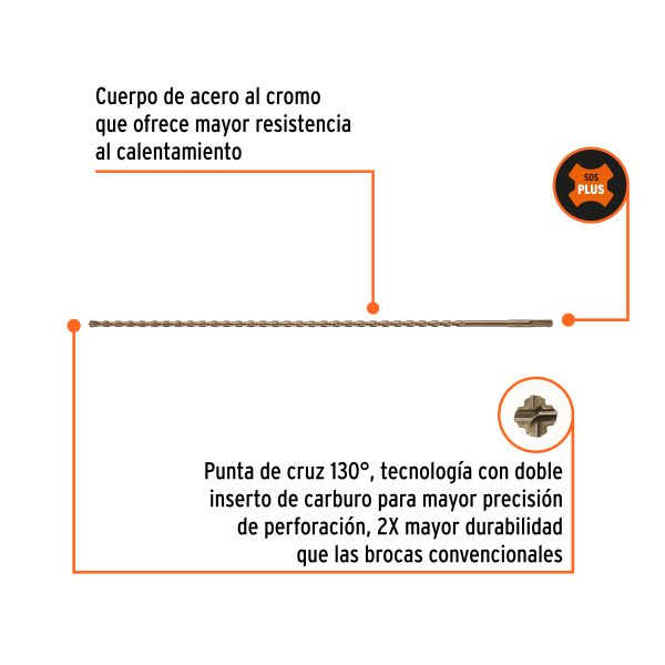 BS-3-8X24FC1.jpg Broca SDS Plus 3/8 x 24', Truper