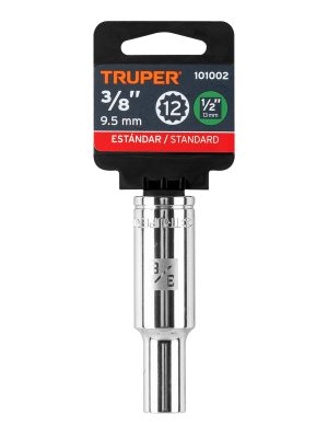 Dado largo de 3/8' 12 puntas, cuadro 1/2', Truper