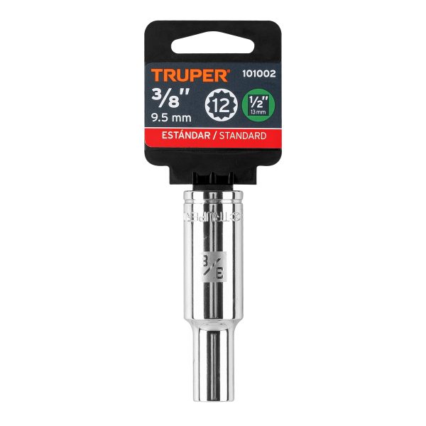 D-1212-ELE1.jpg Dado largo de 3/8' 12 puntas, cuadro 1/2', Truper