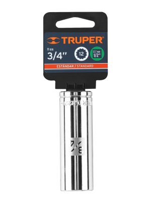 Dado largo de 3/4', 12 puntas, cuadro 1/2', Truper