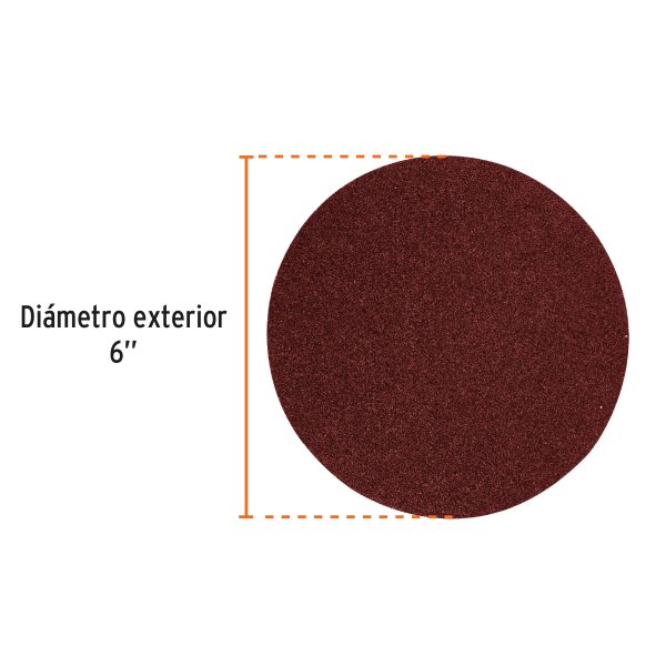 D80-PUL-4X6FC1.jpg Paquete c/3 discos de lija 6' grano 80 para, PUL-4X6T