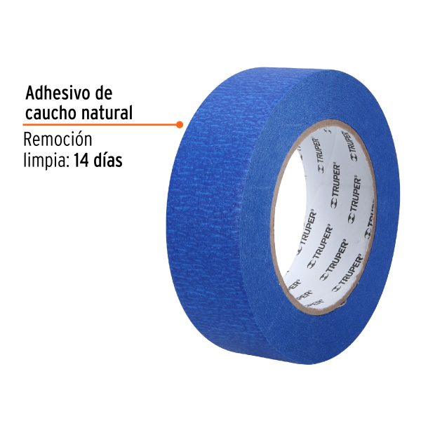 MSK-1-1-2AFC1.jpg Cinta masking tape azul de 1-1/2' x 50 m para pintor, Truper