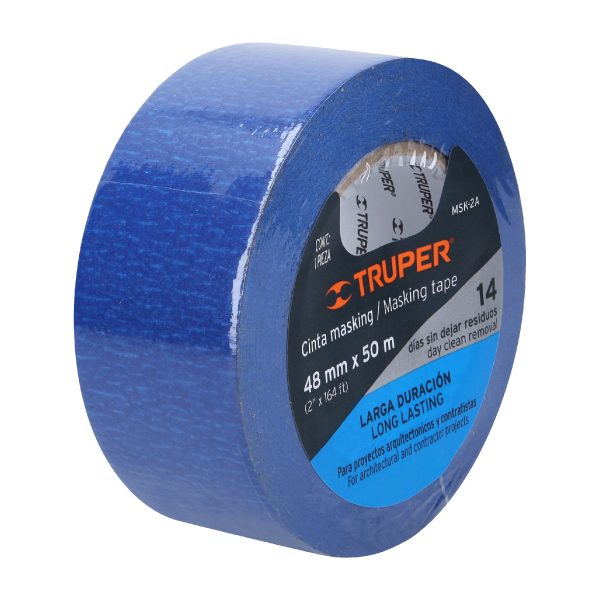 Cinta masking tape azul de 2' x 50 m para pintor, Truper
