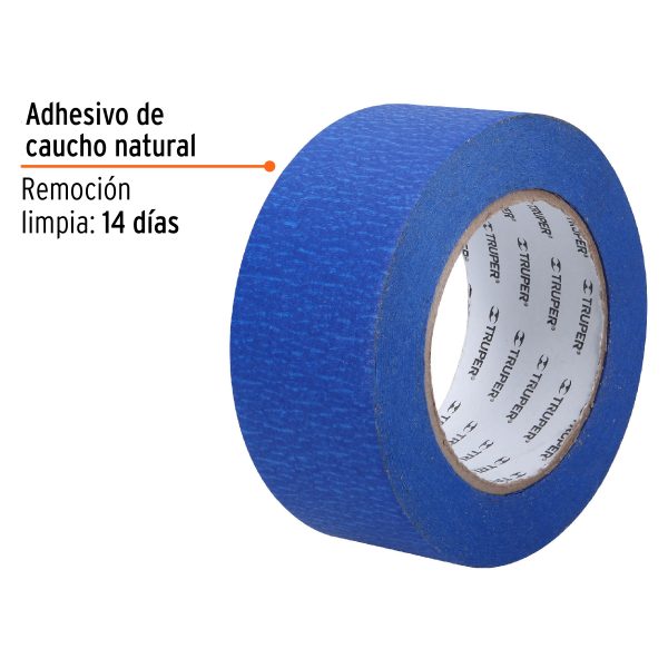 Cinta masking tape azul de 2' x 50 m para pintor, Truper