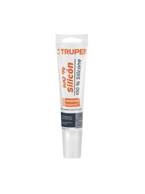 Sellador transparente 100% silicón de 85 g, Truper