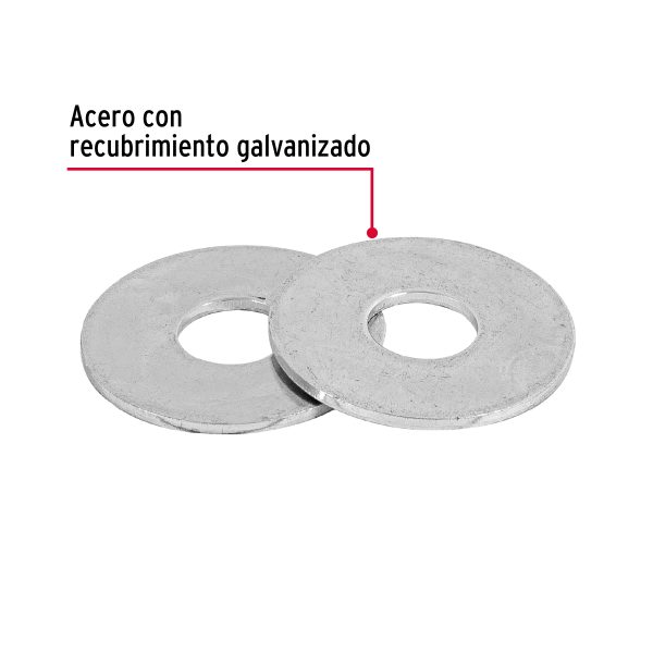 Bolsa de 1 kilo arandelas planas galvanizadas 5/16", FIERO