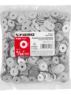Bolsa de 1 kilo arandelas planas galvanizadas 1/8", FIERO
