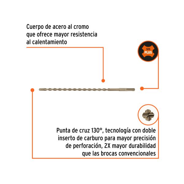 BS-3-8X12FC1.jpg Broca SDS Plus 3/8 x 12', Truper