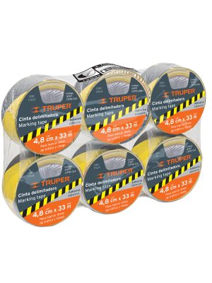 Rollo de 33 m de cinta delimitadora amarilla / negro, Truper