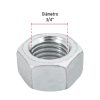 Bolsa con 250 tuercas 1/4' hexagonales de acero galvanizado