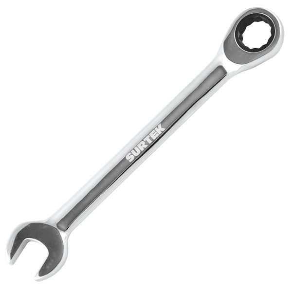 100583 - Llave combinada pulido espejo de matraca métrica, 12 puntas, 13mm Surtek
