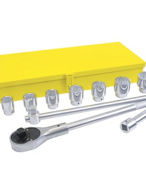 105604 - Juego de dados y accesorios cuadro de 3/4" en pulgadas, 11 piezas Surtek