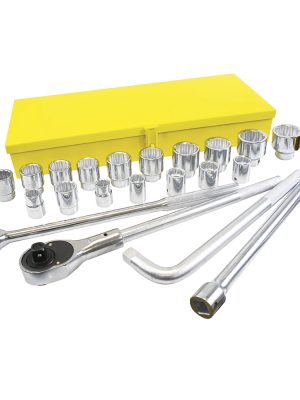 105605 - Juego de dados y accesorios cuadro de 3/4" en pulgadas, 23 piezas Surtek