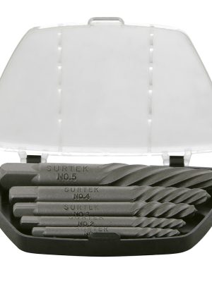 107040 - Juego de extractor "cola de cochino" para tornillos, 5 piezas Surtek