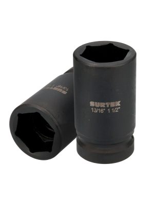 107282.jpg 107282 - Dado de impacto largo en pulgadas, cuadro 1", 6 puntas, 1-1/2" Surtek