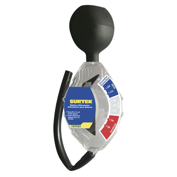 107365 - Hidrómetro para batería, capacidad 1100 - 1300 g/cm2 Surtek