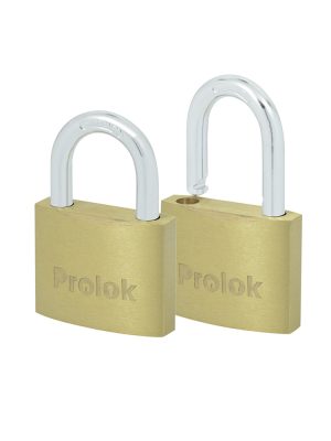 10CAP.jpg 10CAP - Juego de candados de latón cortos 40 mm, llave estándar, 2 piezas Prolok