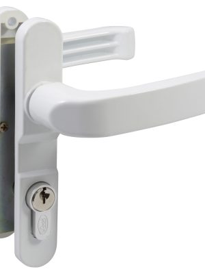 10CL.jpg 10CL - Cerradura Euro para puerta de aluminio función doble, blanco, llave estándar Lock