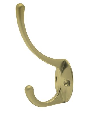 10PE.jpg 10PE - Gancho perchero sombrero y abrigo, latón brillante Lock