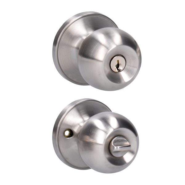 10PO - Pomo tubular bola función recámara, acero inoxidable, llave estándar, blíster Lock