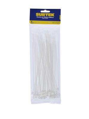 114210.jpg 114210 - Cinchos plásticos 203 x 4.6 mm, tensión 22 kg de 50 piezas, color natural Surtek