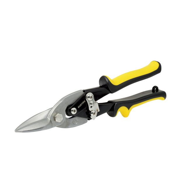 115112 - Tijera para hojalatero tipo aviación recta con mango plastisol , 10" Surtek