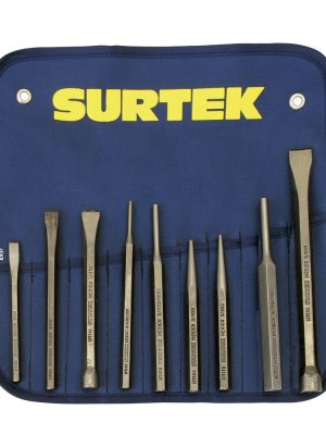 117194.jpg 117194 - Juego de cinceles, puntos y botadores, 9 piezas Surtek