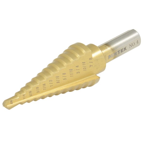 119373 - Broca escalonada de acero de alta velocidad #3, 3/16"- 7/8" Surtek