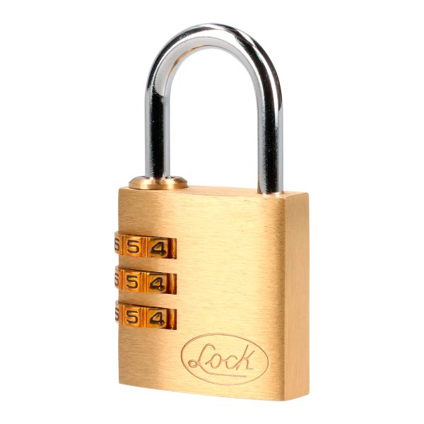 11CA - Candado de combinación programable para maleta, latón, 30 mm Lock