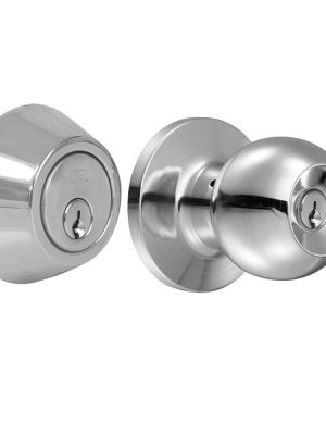 11CB.jpg 11CB - Combo de pomo tubulares de bola función sencilla, acero inoxidable, llave estándar, blíste Lock