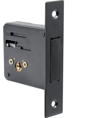 11CE - Cerrojo para embutir auxiliar, función doble, latón antiguo, llave tetra, en caja Lock