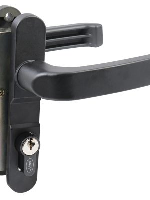 11CL - Cerradura Euro para puerta de aluminio función doble, negro, llave estándar Lock