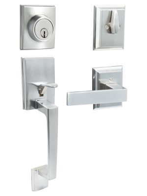 11GA - Gatillo rectangular sólido para entrada función doble, níquel satinado, visual Lock